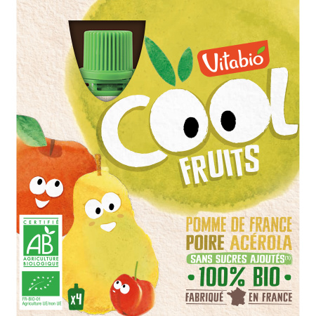 Vitabio Cool Fruit Appel En Peer 4x90g