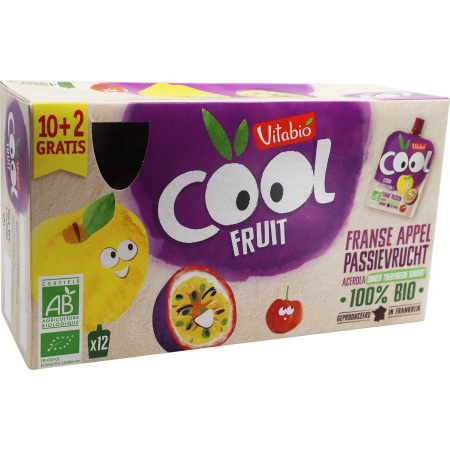 Vitabio Coolfruits Franze Appel En Passievrucht 12x90g