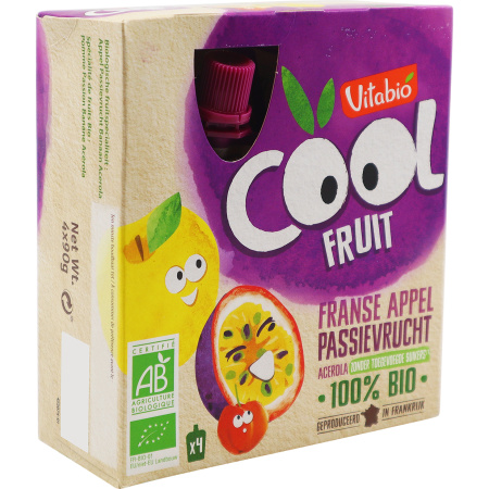Vitabio Cool Fruits Appel En Passievrucht 4x90g
