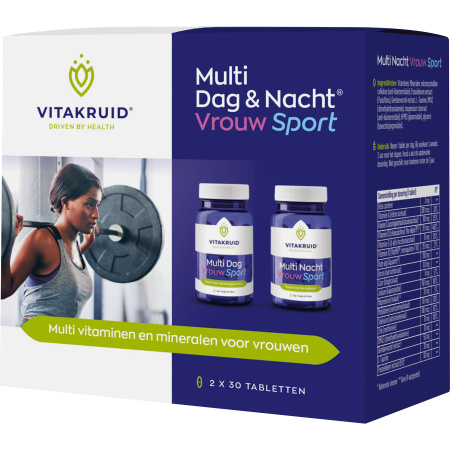 Vitakruid Multi Dag & Nacht Vrouw Sport 2x30 Tabletten