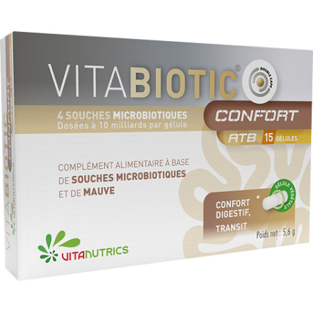 Vitanutrics Vitabiotic Spijsverteringscomfort Voedingssupplement 15 Capsules