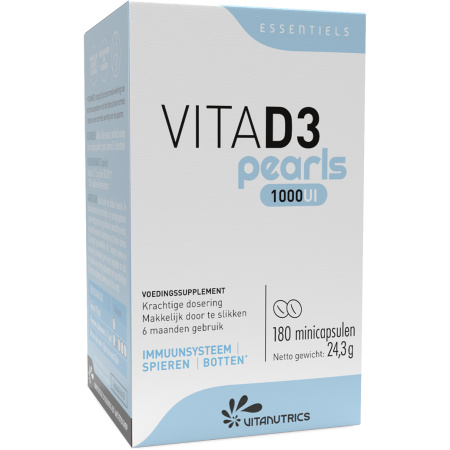 Vitanutrics VitaD3 Parels 1000IE 180 Stuks