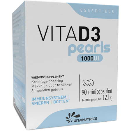 Vitanutrics VitaD3 Parels 1000IE 90 Stuks