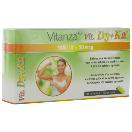 Vitanza HQ Vitamine D3 + K2 Tabletten 60