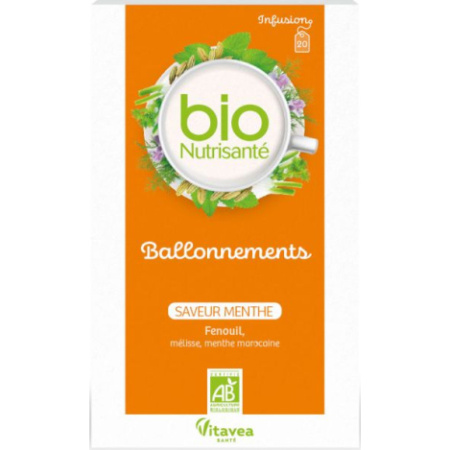Vitavea BioNutrisanté Bio Thee Tegen Opgeblazen Gevoel 100% Spijsvertering 20 Zakjes