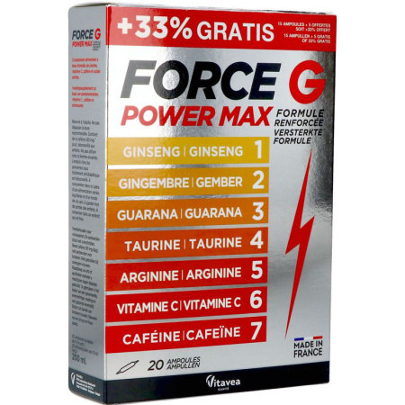 Vitavea Force G Power Max Ampullen 20 Stuks