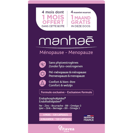 Vitavea Manhaé Menopauze 4 Maand 120 Capsules