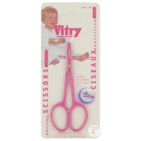 Vitry Baby Nagelschaar Met Veiligheidssleuf Inox 1 Stuk (1045)