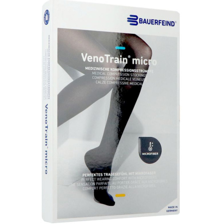 Bauerfeind VenoTrain Micro Ag C1 Gesloten Teen Normal Kort Kant Caramel S 1 Stuk