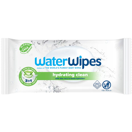 WaterWipes Hydraterende Doekjes Aloë Vera 48 Doekjes