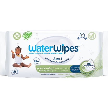 Waterwipes - Snoetenpoetser Soapberry - 1 x 60 Babydoekjes - 99,9% water *Plastic Vrij