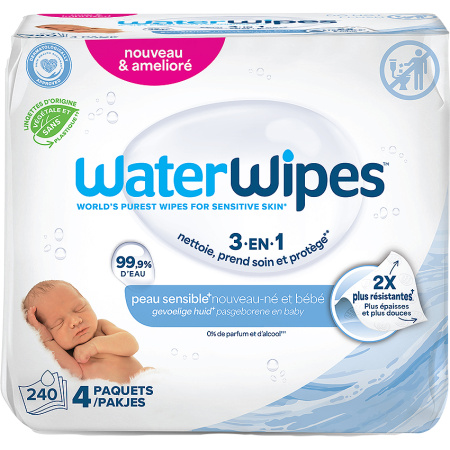 WaterWipes Babydoekjes - 4x60 (240 Stuks)