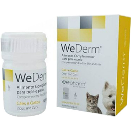 Wepharm WeDerm Aanvullende Voeding Voor Honden En Katten Met Een Gezonde Huid 30ml