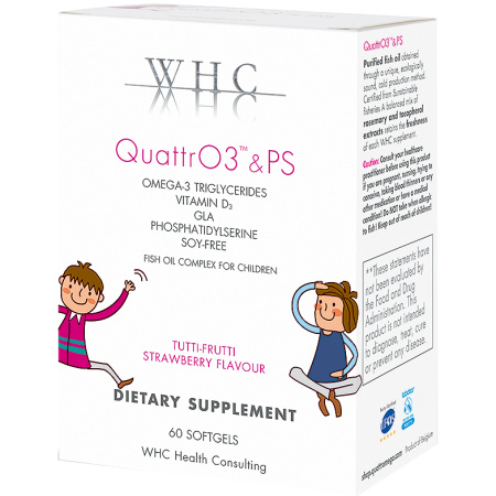 WHC QuattrO3 + PS Tutti Frutti Smaak 60 Softgels