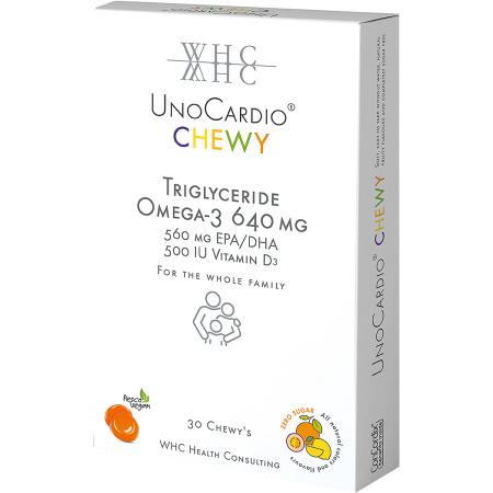 WHC UnoCardio Chewy Triglyceride Omega 3 640mg Gummies 30 Stuks