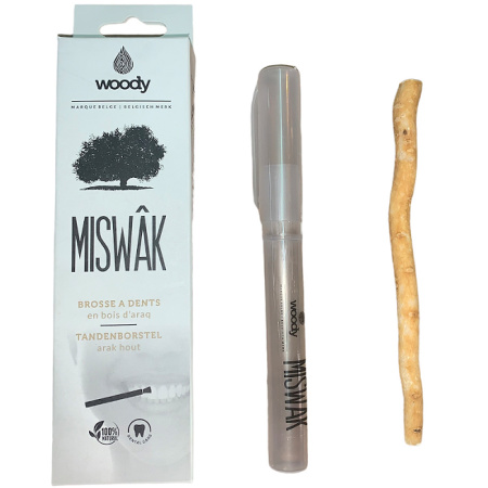 Woody Miswâk Tandenborstel Arak Hout 1 Stuk