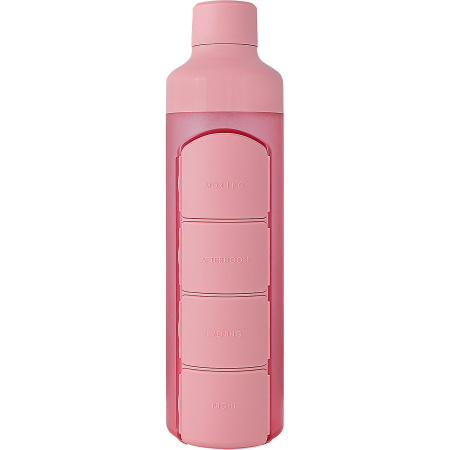 YOS Waterfles En Pildoos In Één Roze 1 Stuk