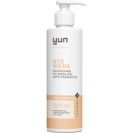 Yun ATO Wash Prebiotic Voedende Olie Wasgel Zonder Parfum Gevoelige Atopische Huid 200ml