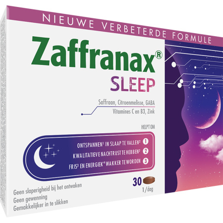 Zaffranax Sleep Vermoeidheid Stress Momenten 30 Tabletten