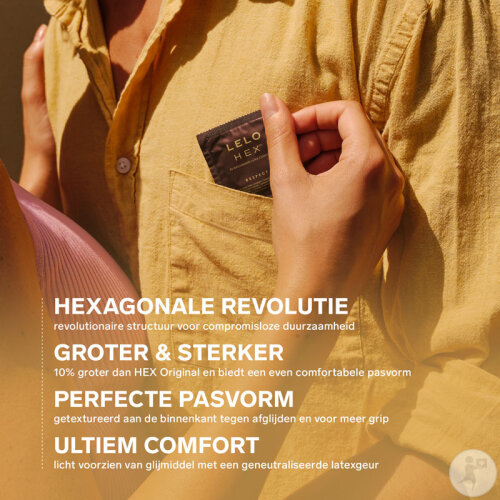 Lelo Hex Respect XL Condooms 12 Stuks | Newpharma