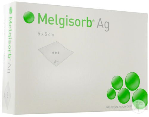 Melgisorb Ag Antimicrobieel Alginaatverband 5x5cm Stuks 10 | Newpharma