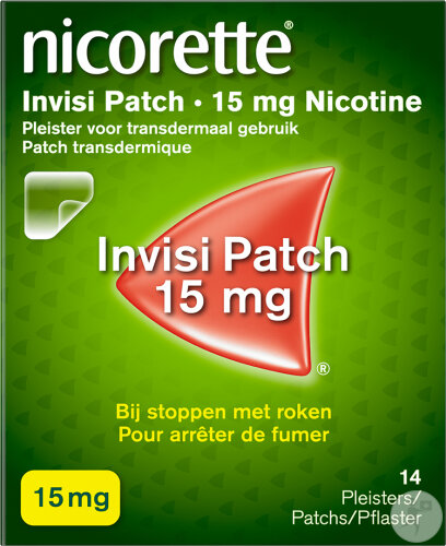 Nicorette Invisi Patch 15mg Nicotine Bij Stoppen Met Roken 14 Stuks ...