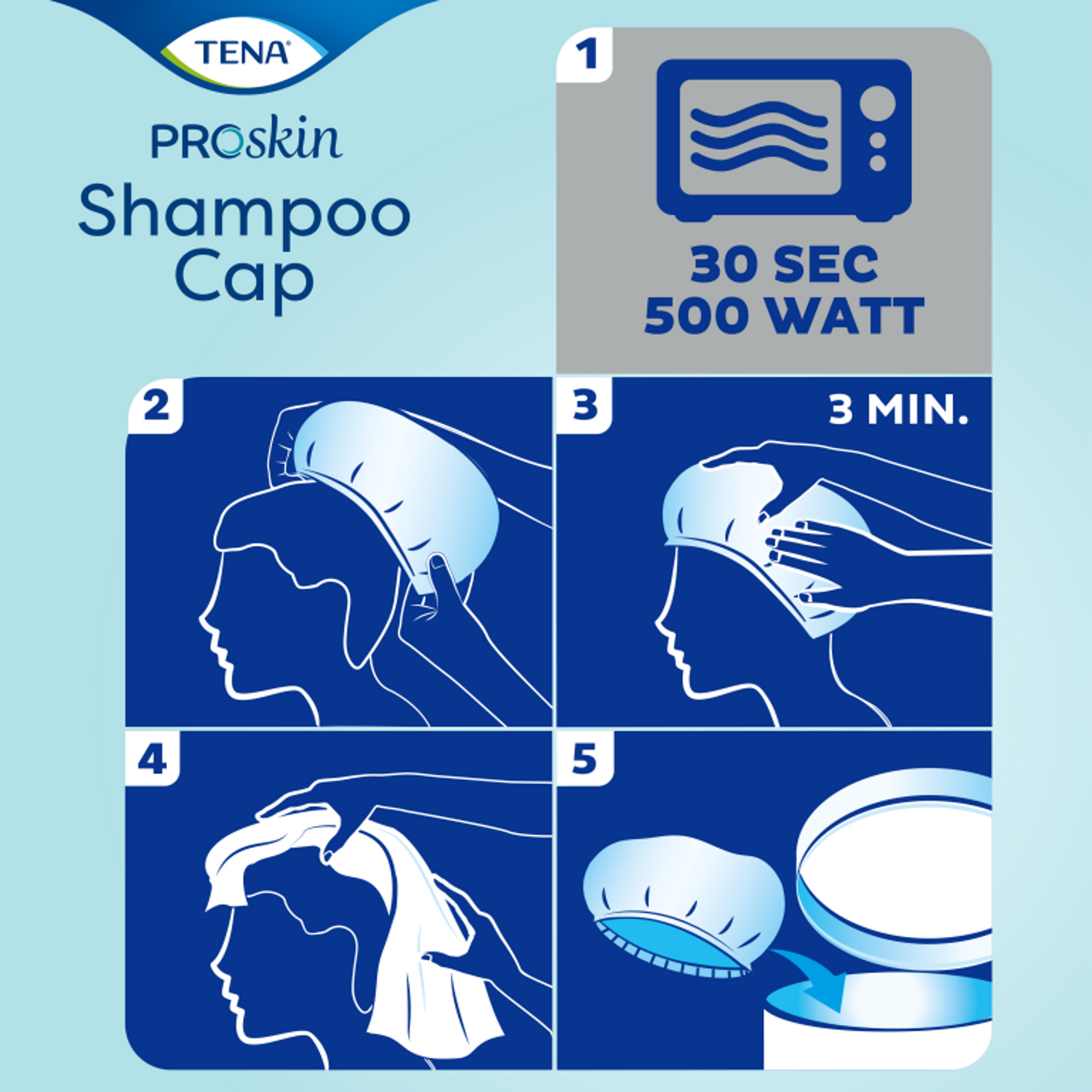 Tena Proskin Shampoo Kappe Mit Shampoo Und Conditioner 1 St&uuml;ck - Onlineapotheke - 3